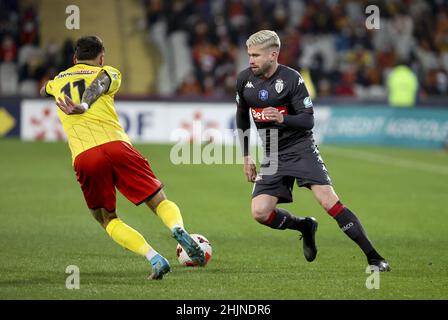 Caio Henrique von Monaco während des französischen Fußballpokals, das am 30. Januar 2022 im Stade Bollaert-Delelis in Lens, Frankreich, zu einem Fußballspiel von 16 zwischen RC Lens und AS Monaco geführt hat - Foto: Jean Catuffe/DPPI/LiveMedia Stockfoto