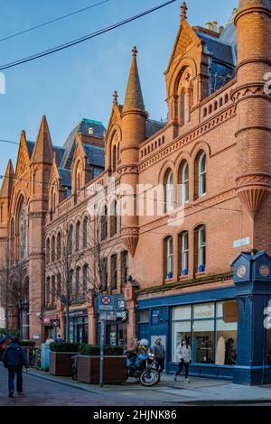 Eine Tour durch Temple Bar, berühmte irische Pubs, Temple Bar, Stadt- und Straßenfotografie, Dublin, Irland, Stockfoto