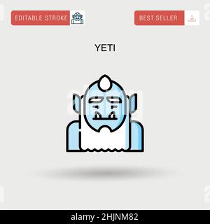 Yeti einfaches Vektorsymbol. Stock Vektor