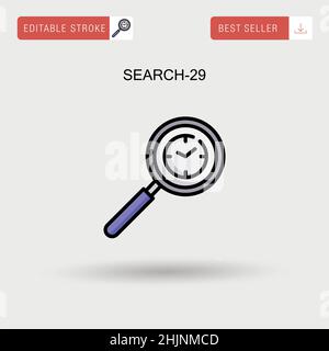 Search-29 einfaches Vektorsymbol. Stock Vektor