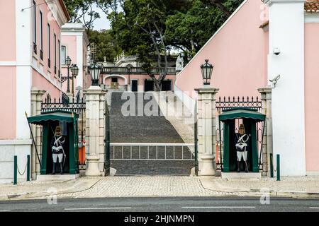 Nationale Sicherheitskräfte im Bezirk Alcantara Lisboa, Lissabon, Portugal Stockfoto