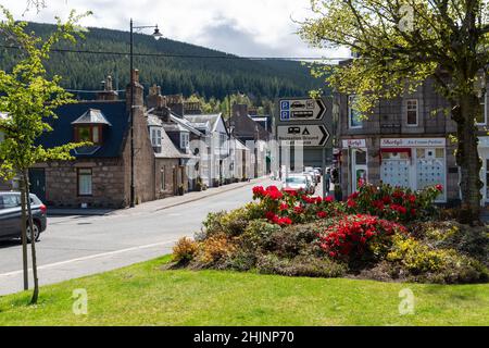 Ballater Town Centre, Aberdeenshire, Schottland Stockfoto