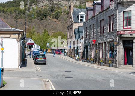 Ballater Town Centre, Aberdeenshire, Schottland Stockfoto