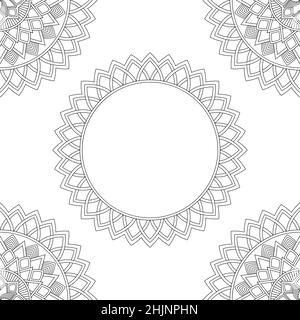 Hintergrund mit floralen Mandalas, Malbuch, Vektor-Illustration Stock Vektor