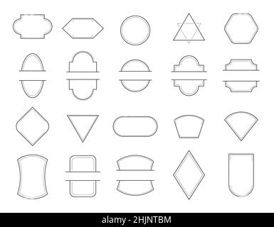 Geometrischer Linienvektor im minimalistischen Stil. Böhmische, abstrakte, lineare Rahmen. Minimale, skizzieren Grenzen von Bildern für soziale Netz, Geschichte, Stock Vektor