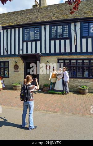 Oliver Cromwells Haus (Tourist Information Centre), Church Lane, Ely, Cambridgeshire, England, Vereinigtes Königreich Stockfoto