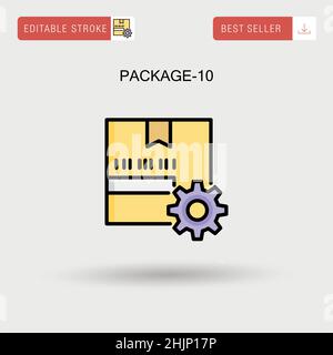 Paket-10 einfaches Vektorsymbol. Stock Vektor