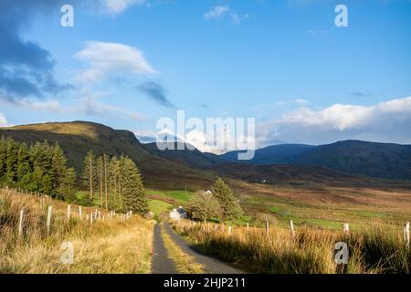 BetweenTymeen und Meenaguse im bluestack-Gebirge in Donegal - Irland. Stockfoto