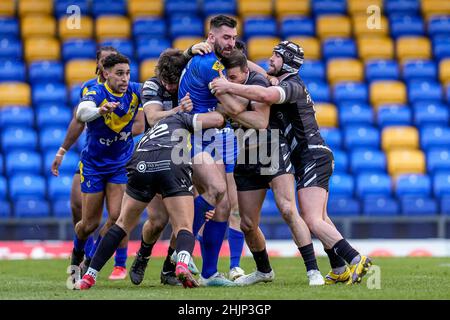 Wimbledon, Großbritannien. 19th Januar 2022. Will LOVELL (11) aus London Broncos während des Wettkampfs der Betfred Championship zwischen London Broncos und Widnes Vikings am 30. Januar 2022 im Cherry Red Records Stadium, Plough Lane, Wimbledon, England. Foto von David Horn. Quelle: Prime Media Images/Alamy Live News Stockfoto