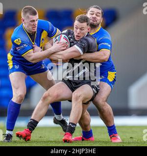 Wimbledon, Großbritannien. 19th Januar 2022. Spielaction während des Wettkampfs der Betfred Championship zwischen London Broncos und Widnes Vikings am 30. Januar 2022 im Cherry Red Records Stadium, Plough Lane, Wimbledon, England. Foto von David Horn. Quelle: Prime Media Images/Alamy Live News Stockfoto