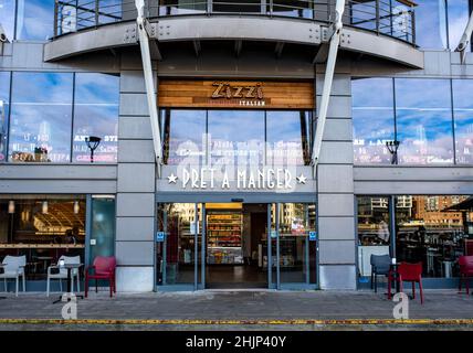 London England Großbritannien, 29. Januar 2022, Pret A Manger Retail Food Restaurantkette Bankside Southwark London Stockfoto