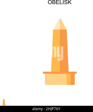 Obelisk einfaches Vektorsymbol. Illustration Symbol Design-Vorlage für Web mobile UI-Element. Stock Vektor