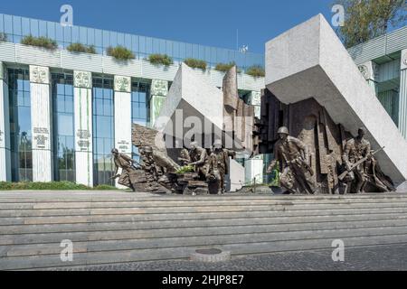 Denkmal des Warschauer Aufstands auf dem Krasinski-Platz - von Wincenty Kucma modelliert und 1989 enthüllt - Warschau, Polen Stockfoto