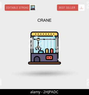 Einfaches Vektor-Symbol für den Kran. Stock Vektor