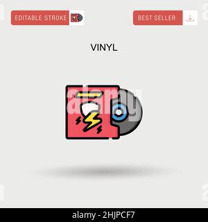 Einfaches Vektorsymbol aus Vinyl. Stock Vektor