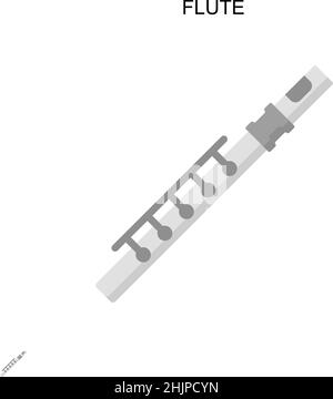Einfaches Vektorsymbol für Flöte. Illustration Symbol Design-Vorlage für Web mobile UI-Element. Stock Vektor