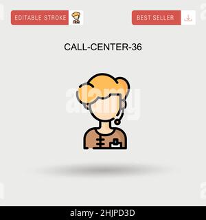 Call-Center-36 einfaches Vektorsymbol. Stock Vektor