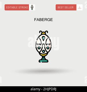 Faberge einfaches Vektorsymbol. Stock Vektor