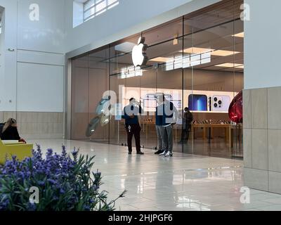 orlando, FL USA - 29. Oktober 2021: Das Äußere eines Apple Stores in Orlando, Florida. Stockfoto