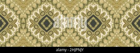 Aquarellmosaik. Abstraktes geometrisches ethnisches Ornament. Stockfoto