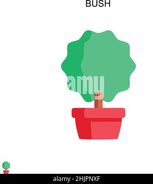 Einfaches Bush-Vektor-Symbol. Illustration Symbol Design-Vorlage für Web mobile UI-Element. Stock Vektor