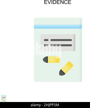 Einfaches Vektorsymbol für Beweise. Illustration Symbol Design-Vorlage für Web mobile UI-Element. Stock Vektor