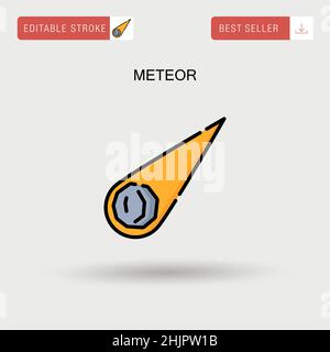 Meteor einfaches Vektorsymbol. Stock Vektor