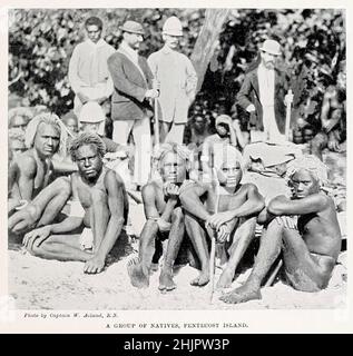 A Group of Natives, Pentecost Island aus dem Buch „The Living Races of Mankind“ Vol. 1 von Henry Neville Hutchinson, Herausgeber John Walter Gregory und Richard Lydekker, Verlag: London, Hutchinson & CO 1901 Stockfoto
