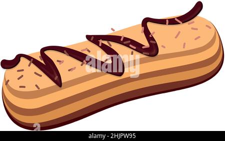Realistische eclair isoliert auf weißem Hintergrund - Vektor-Illustration Stock Vektor