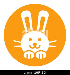 Symbol für Kaninchen-Vektor-Glyphe. Tierschild. Graph-Symbol für PET- und Veterinärwebsite und Apps-Design, Logo, App, UI Stock Vektor