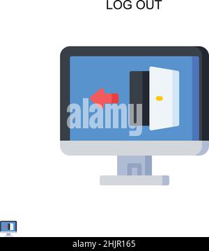 Einfaches Vektorsymbol abmelden. Illustration Symbol Design-Vorlage für Web mobile UI-Element. Stock Vektor