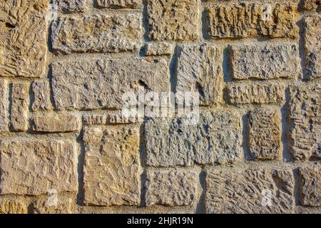 Detail aus dem Steinzaun Stockfoto
