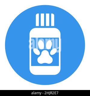 PET Shampoo Vektor Glyphe Symbol. Tierschild. Graph-Symbol für PET- und Veterinärwebsite und Apps-Design, Logo, App, UI Stock Vektor