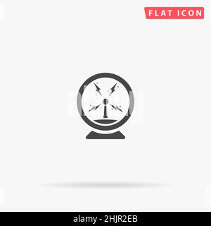 Flachvektor-Symbol für Plasmabildkugel. Handgezeichnete Design-Illustrationen. Stock Vektor