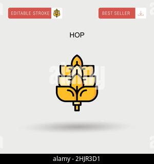 Hop Simple Vector-Symbol. Stock Vektor