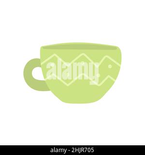 Becher. Einfache Zeichentrickzeichnung eines Vektorbechers auf Weiß Stock Vektor