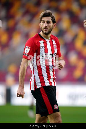 Aktenfoto vom 19-12-2020 von Brentfords Charlie Goode. Sheffield United hat die Unterzeichnung von Charlie Goode auf Darlehen von Brentford bis zum Ende der Saison bestätigt. Ausgabedatum: Montag, 31. Januar 2022. Stockfoto