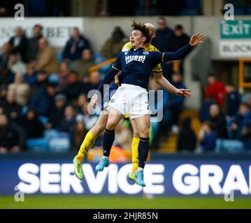 LONDON, Großbritannien, 29. JANUAR: Danny McNamara von Millwall während der Sky Bet Championship zwischen Millwall und West Bromwich Albion an der Den St Stockfoto