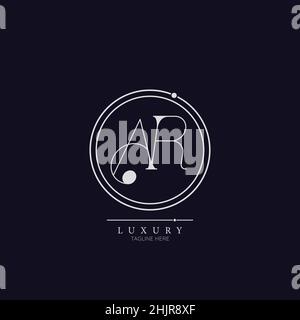 Einzigartiges modernes AR-Buchstabe Business Logo Design Alphabet Symbol Vektor-Symbol. Kreative elegante Brieflogo-Vorlage. Stock Vektor