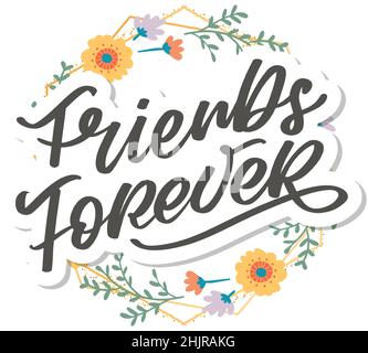 Soul Schwester mit Herz Schriftzug Design beste Freund Vorläufer Bff besties Stock Vektor