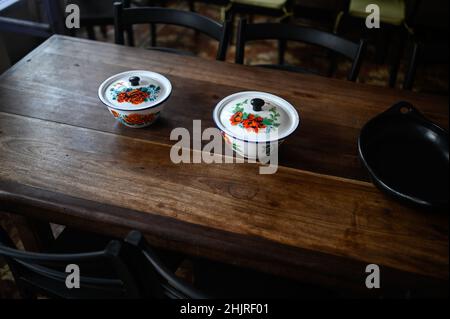 Oh La Bistrot, großartiges Restaurant in Cartagena vom französischen Küchenchef Gilles Dupart, Kolumbien Stockfoto