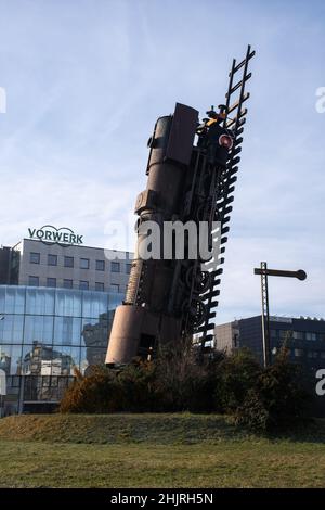 Breslau, Polen - 16. Januar 2022. Luftschutzbunker (es wurde während der Belagerung von Breslau Festunglazaret II genannt). Stockfoto