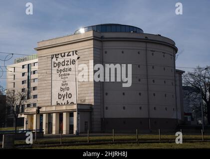 Breslau, Polen - 16. Januar 2022. Luftschutzbunker (es wurde während der Belagerung von Breslau Festunglazaret II genannt). Stockfoto