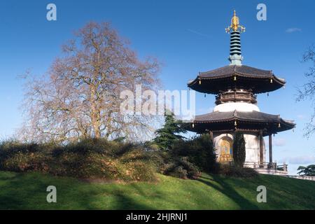 Die Londoner Friedenspagode, Battersea Park Stockfoto