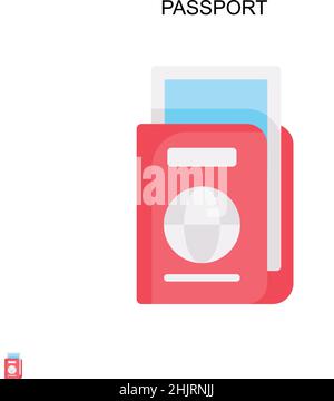 Einfaches Vektor-Symbol für Passport. Illustration Symbol Design-Vorlage für Web mobile UI-Element. Stock Vektor