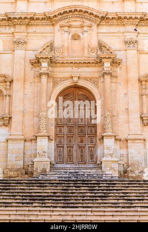 Kirche des heiligen Franziskus von Assisi an die Unbefleckte, Noto, Sizilien, Italien Stockfoto