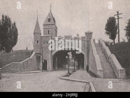 Modernes St. Louis-Tor in der alten Stadtmauer. Kanada. Quebec City (1923) Stockfoto