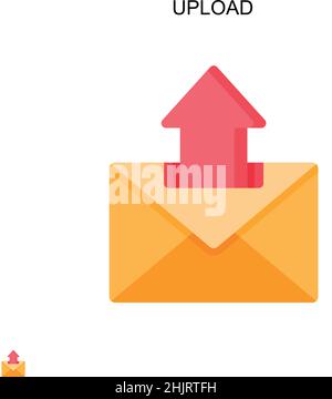 Einfaches Vektorsymbol hochladen. Illustration Symbol Design-Vorlage für Web mobile UI-Element. Stock Vektor