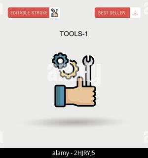 Tools-1 einfaches Vektorsymbol. Stock Vektor