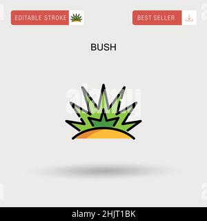 Einfaches Bush-Vektor-Symbol. Stock Vektor